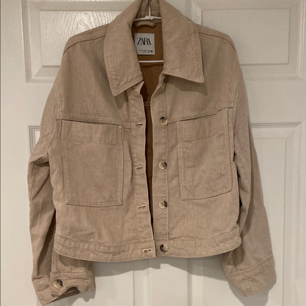 Zara Tan Jean Jacket size S. Excellent condition